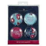 I Will Sing To The Lord, Praise His Name Glass Magnetic Set Of 4