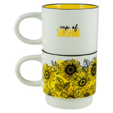 Cup Of Sunshine Stackable Two Piece Ceramic Mug Set