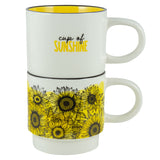 Cup Of Sunshine Stackable Two Piece Ceramic Mug Set