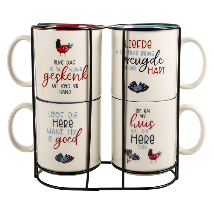 Loof Die Heer Want Hy Is Goed Afrikaans Ceramic Mug Set Of 4