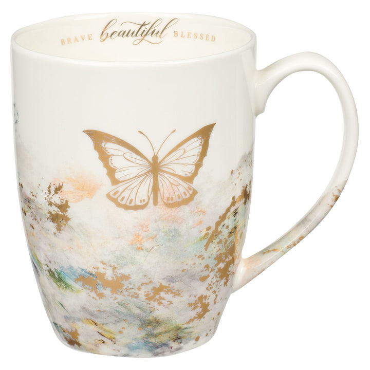 Brave Beautiful Blessed Butterfly Ceramic Mug