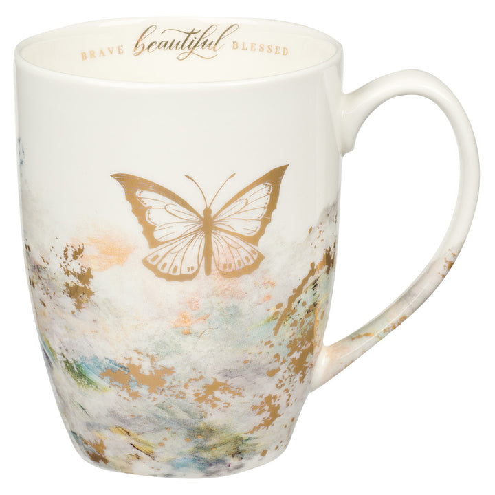 Brave Beautiful Blessed Butterfly Ceramic Mug