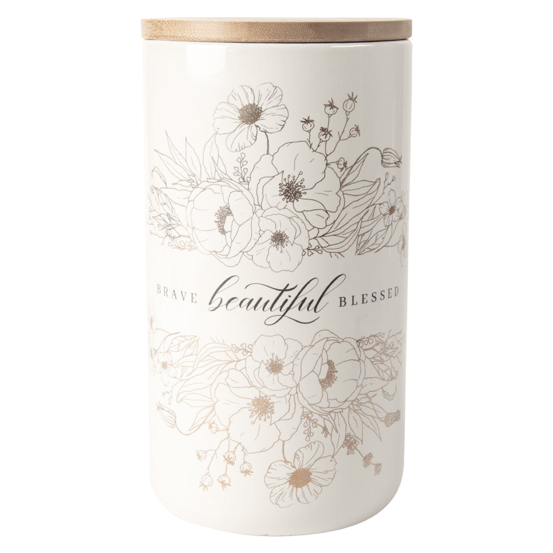 Brave Beautiful Blessed Ceramic Gratitude Jar With Cards