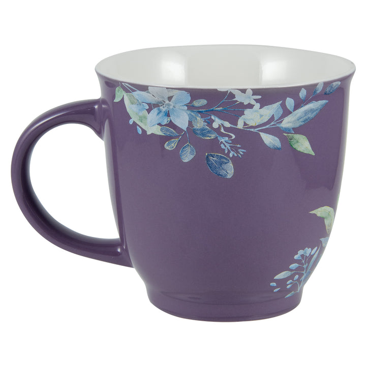 His Grace Is Sufficient Purple Ceramic Mug - 2 Corinthians 12:9