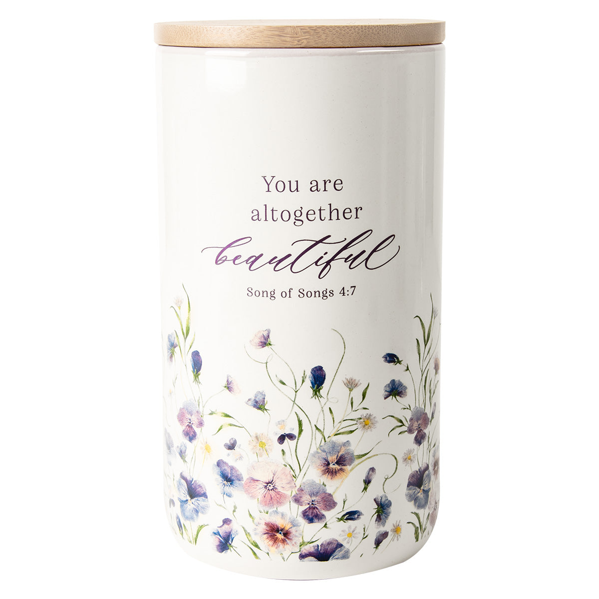 You Are Altogether Beautiful Ceramic Gratitude Jar With Cards - Song of Songs 4:7