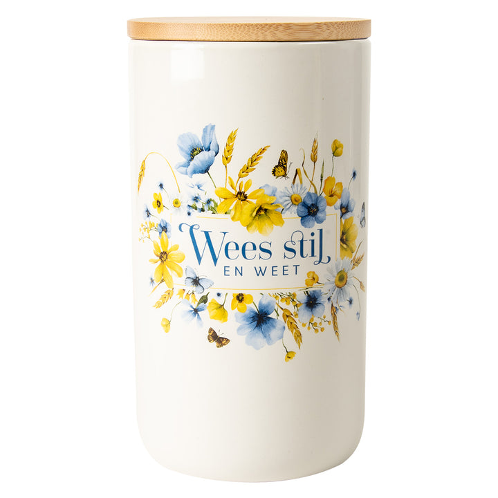 Wees Stil En Weet Afrikaans Ceramic Jar - Psalms 46:11