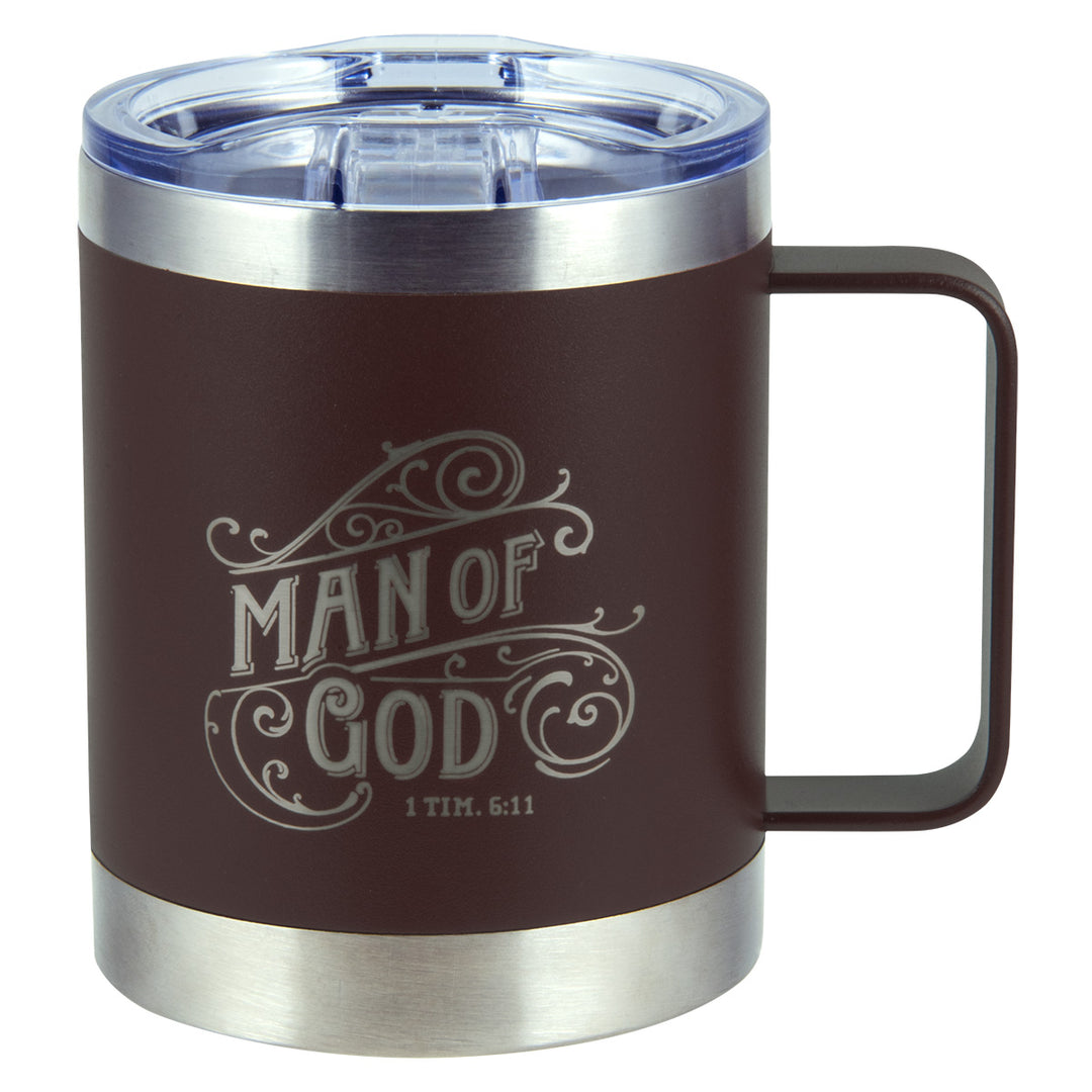 Man Of God Stainless Steel Travel Mug - 1 Timothy 6:11