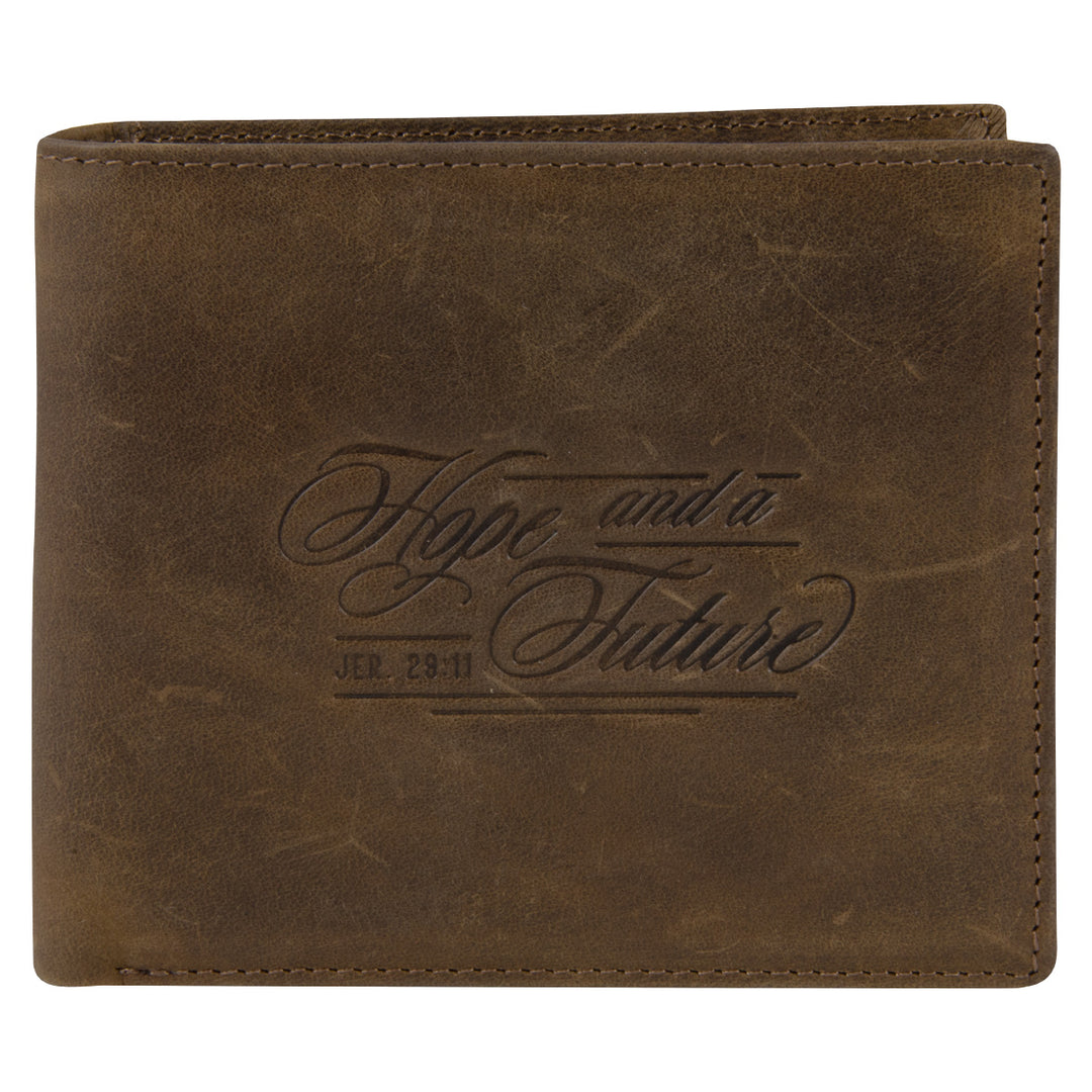 Hope And A Future Geniune Leather Wallet - Jeremiah 29:11