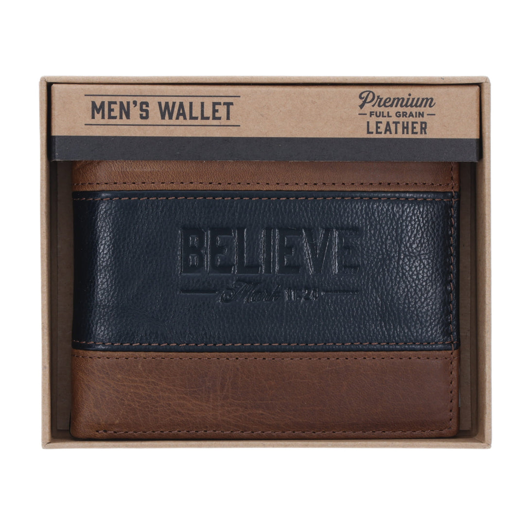 Believe Geniune Leather Wallet - Mark 11:24