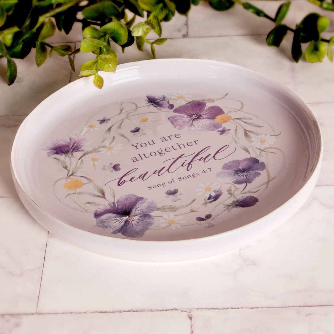 You Are Altogether Beautiful Ceramic Trinket Tray - Song of Songs 4:7