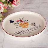 God's Mercies Are New Every Morning Ceramic Trinket Tray - Lamentations 3:23