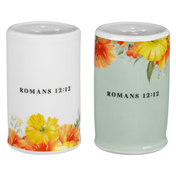 Be Joyful in Hope Ceramic Salt And Pepper Set