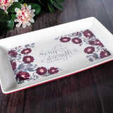 I Will Sing Of Your Mighty Strength Ceramic Cookie Plate - Psalms 59:16