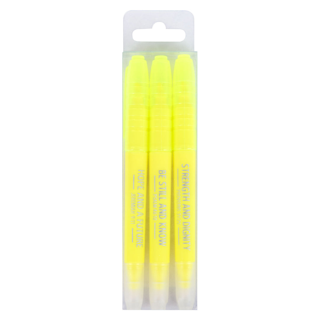 Yellow Erasable Highlighter Three-Piece Set