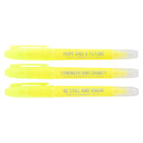 Yellow Erasable Highlighter Three-Piece Set