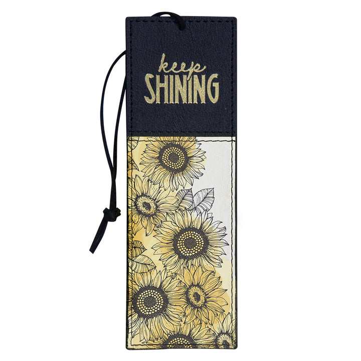 Keep Shining Faux Leather Pagemarker