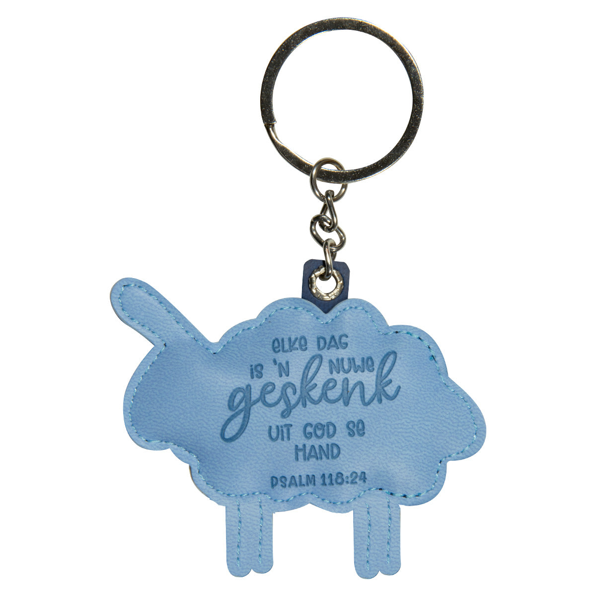 Elke Dag Is 'n Nuwe Geskenk Uit God Se Hand Afrikaans Faux Leather Key Ring - Ps 118:24