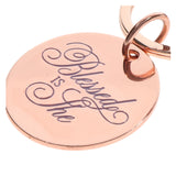 Blessed Is She Faux Leather Key Ring - Luke 1:45