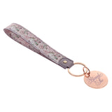 Blessed Is She Faux Leather Key Ring - Luke 1:45