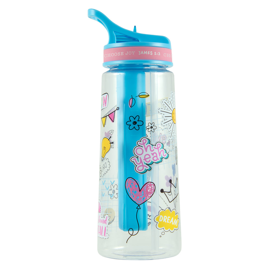 Dream, Choose Joy Plastic Water Bottle - James 1:2