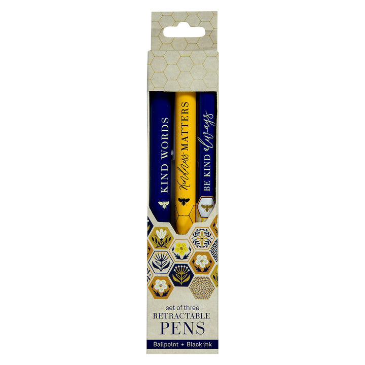 Kindness Matters Three Piece Retractable Pen Set