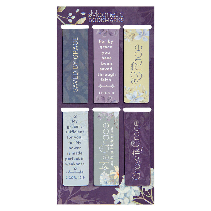 Saved By Grace Six Piece Magnetic Bookmark Set