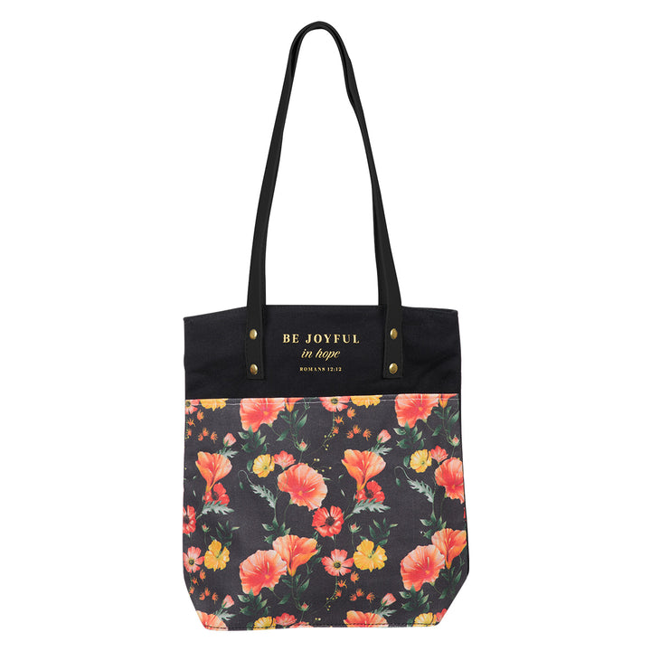 Be Joyful In Hope Cotton Canvas Tote Bag - Romans 12:12