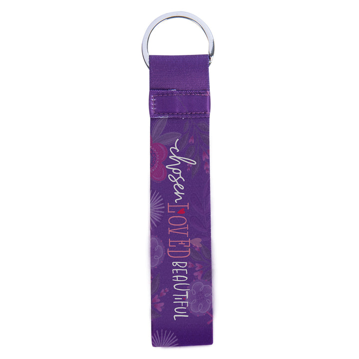 Chosen, Loved, Beautiful Neoprene Wristlet Key Ring