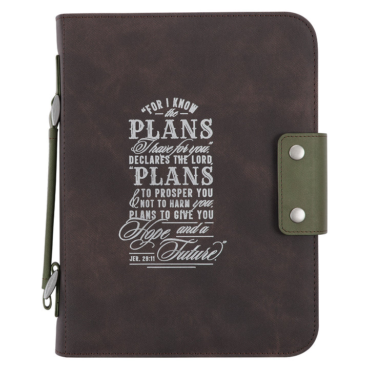 For I Know The Plans I Have For You Faux Leather Loose Bible Cover - Jeremiah 29:11