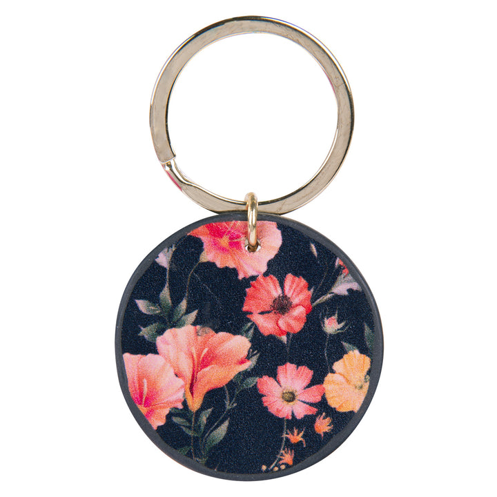 Be Joyful in Hope Faux Leather Key Ring - Romans 12:12