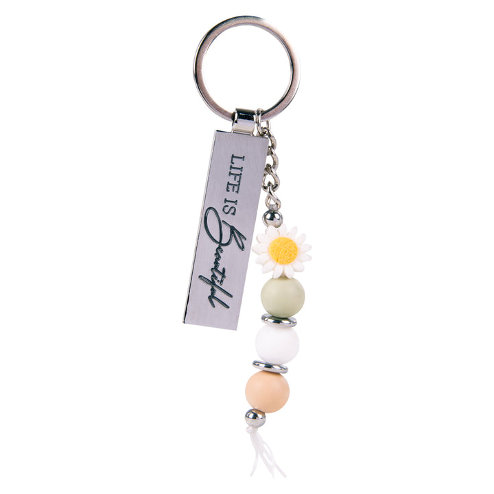 Life is Beautiful Metal Key Ring