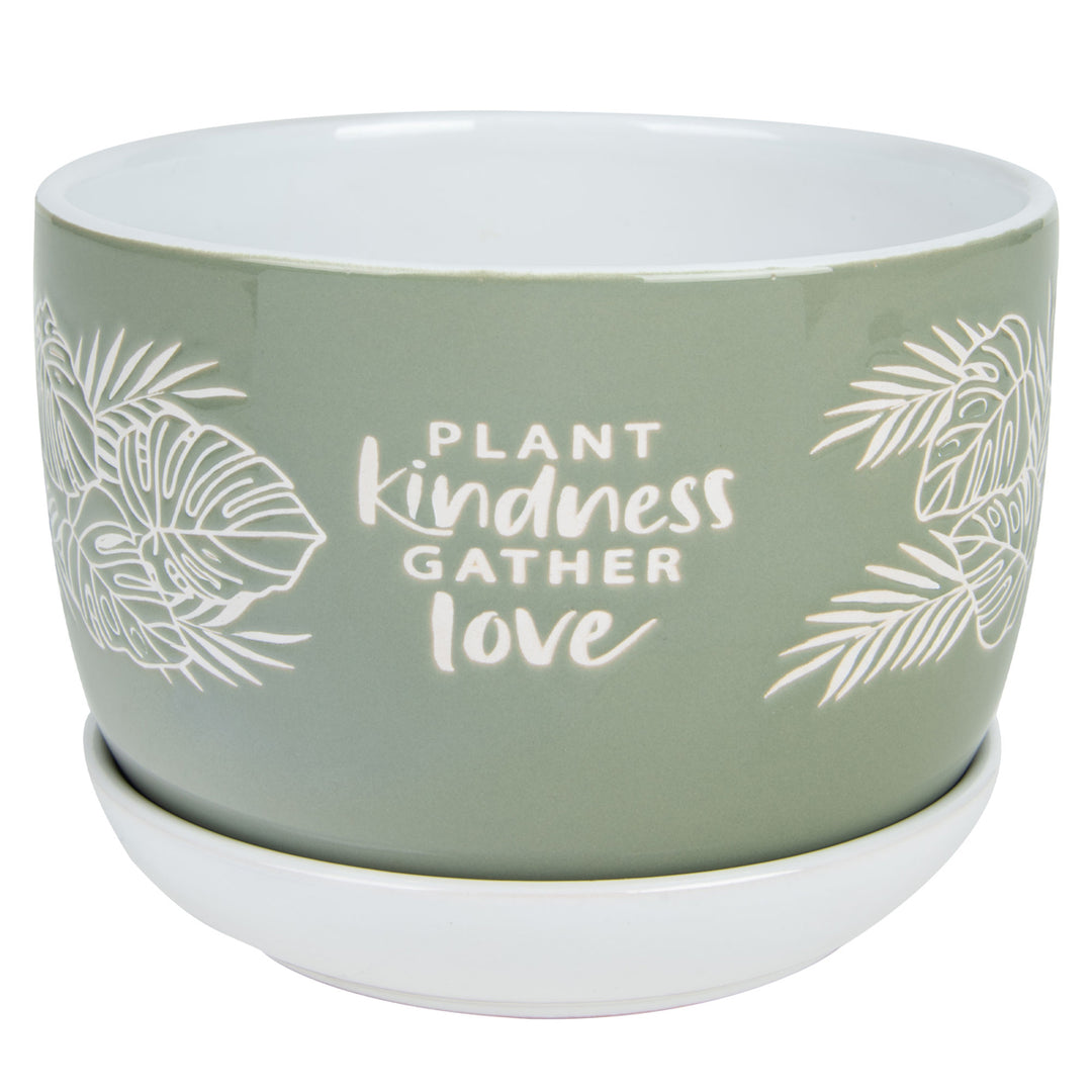 Plant Kindness Gather Love Ceramic Planter