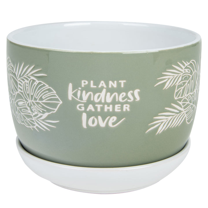 Plant Kindness Gather Love Ceramic Planter