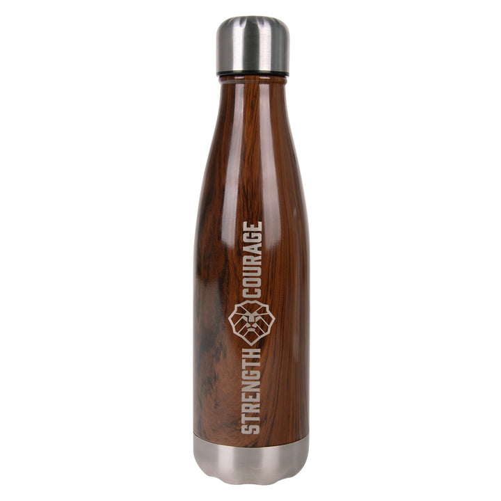 Strength Courage Brown Lion Stainless Steel Water Bottle