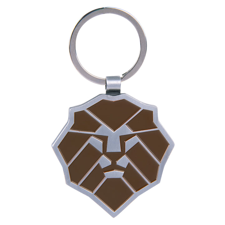 Brown Lion Metal Key Ring