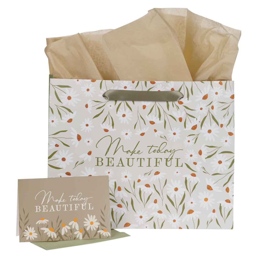 Make Today Beautiful Large Landscape Gift Bag with Card