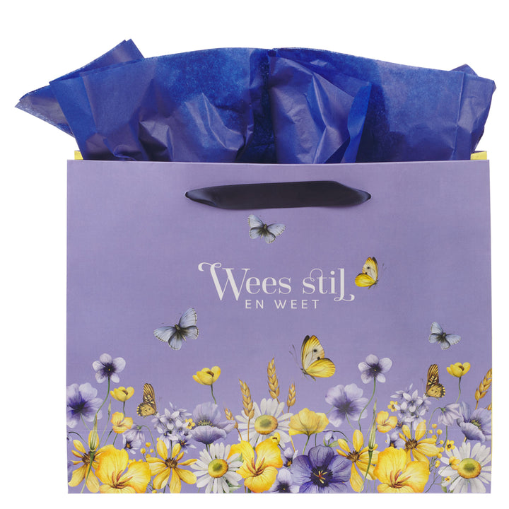 Wees Stil en Weet Afrikaans Large Landscape Gift Bag with Card