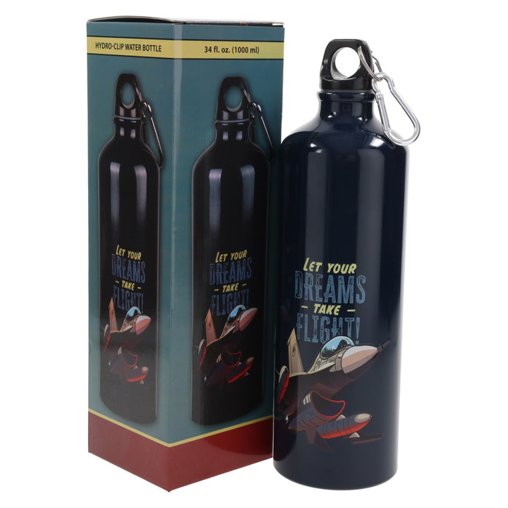 Let Your Dreams Take Flight Aluminium Water Bottle with Carabiner