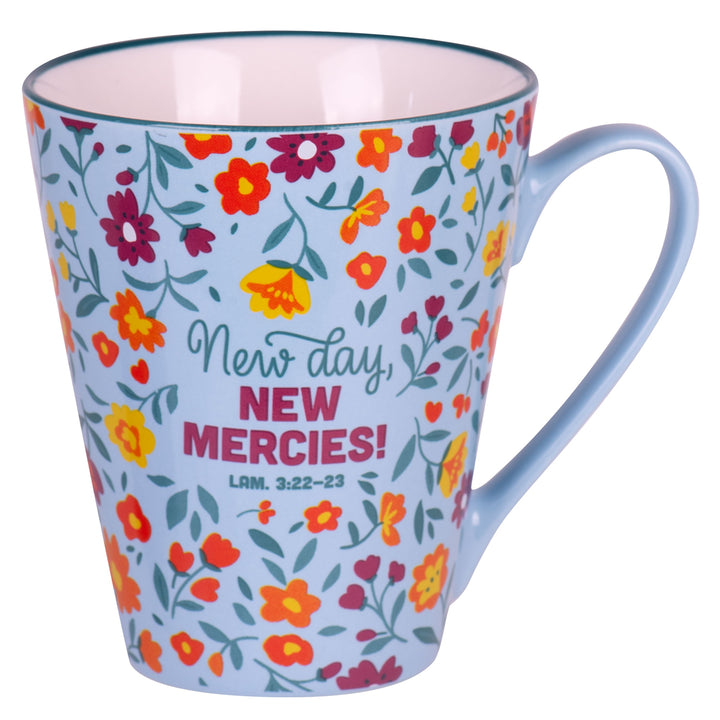 New Day, New Mercies! Blue Ceramic Mug