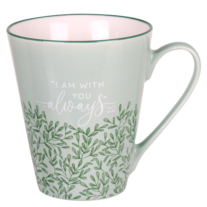 I Am with You Always Green Ceramic Mug