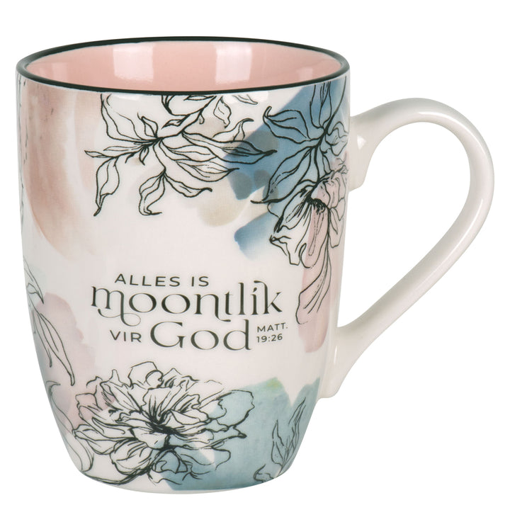 Alles Is Moontlik vir God Afrikaans Ceramic Mug