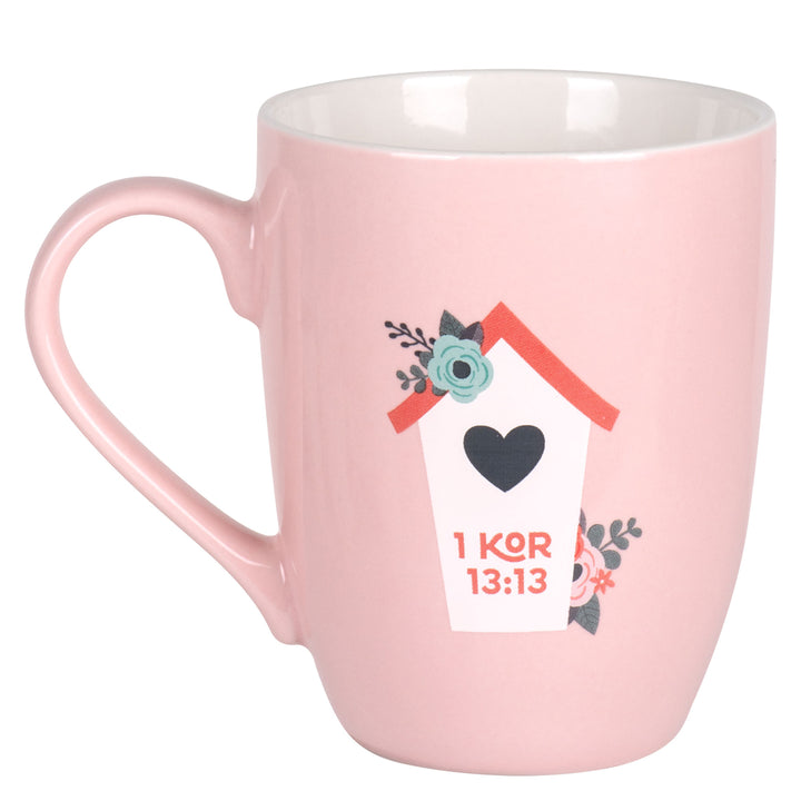 Geloof Hoop Liefde Afrikaans Pink Ceramic Mug