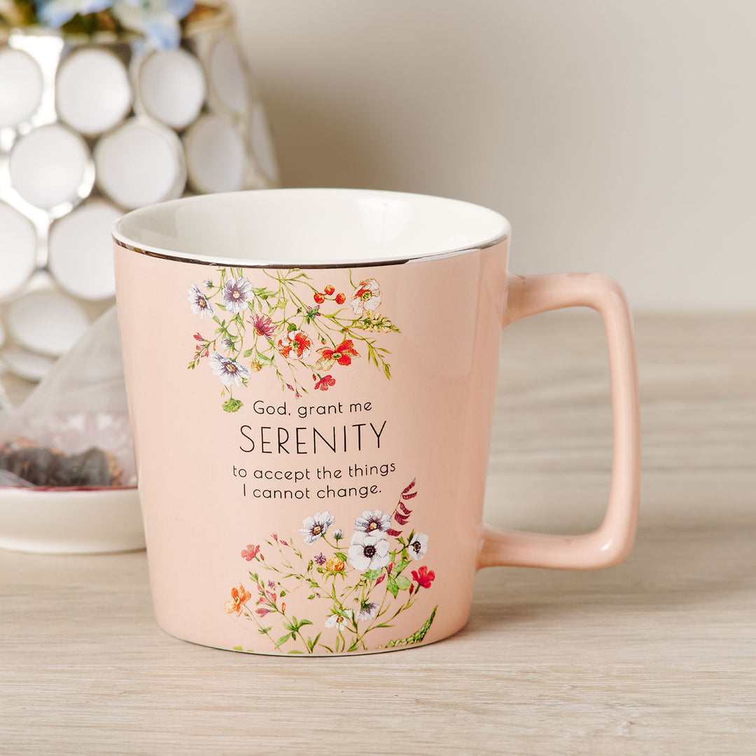 Serenity Prayer Pink Ceramic Mug