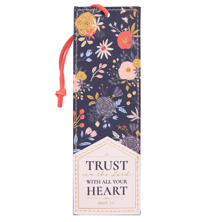 Trust in the Lord with All Your Heart Faux Leather Bookmark