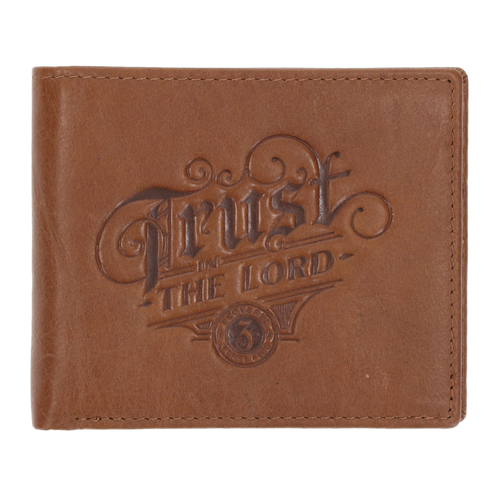 Trust in the Lord Brown Genuine Leather Wallet