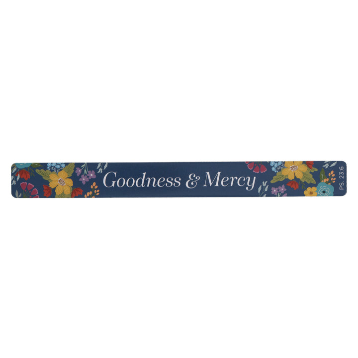 Goodness & Mercy Floral Blue Magnetic Strip