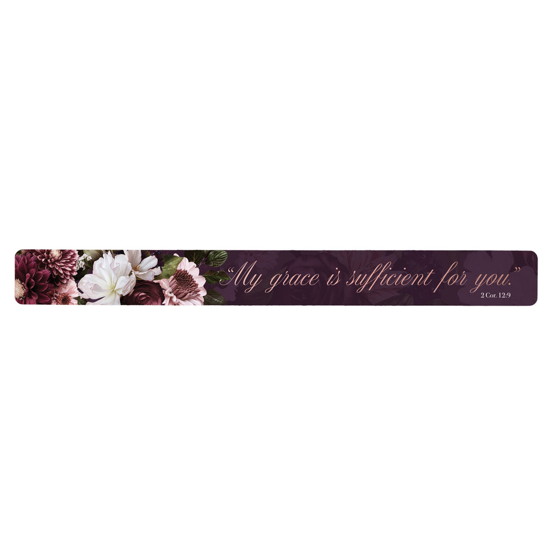 My Grace is Sufficient for You Floral Purple Magnetic Strip