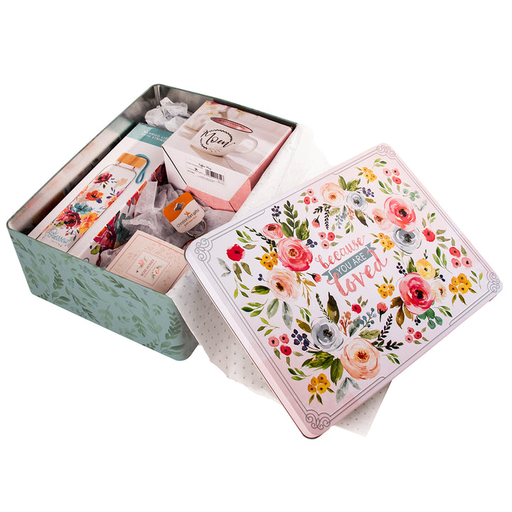 Gift Box - Pink and White Floral Gift Set for Women