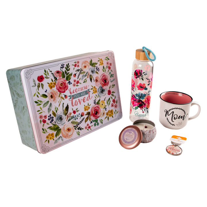 Gift Box - Pink and White Floral Gift Set for Women