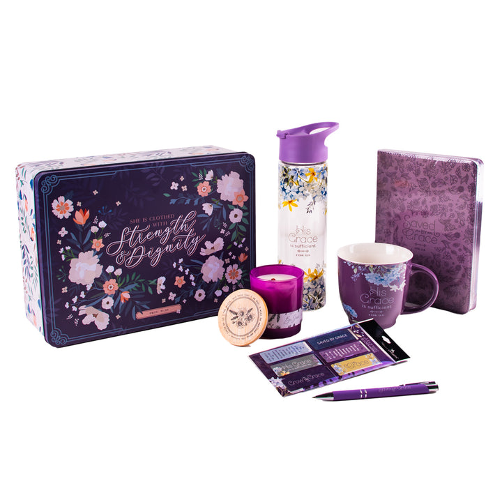 Gift Box - Saved by Grace Lavender Floral Gift Set for Women